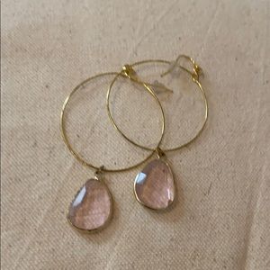 Gold & Pink Hoops